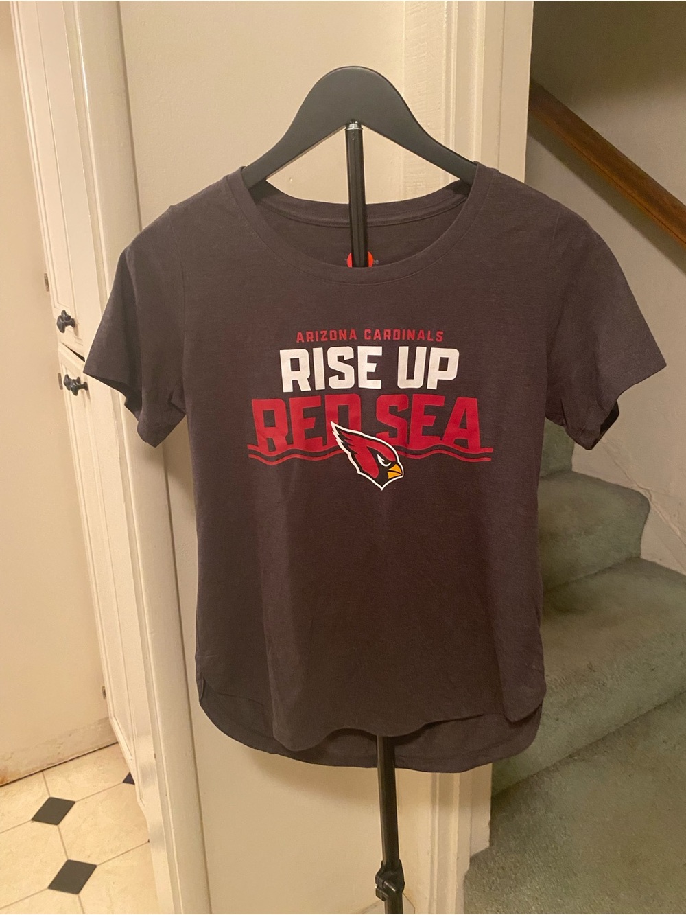NWT NFL Branded Arizona Cardinals rise up Red Sea black short sleeve tee,small